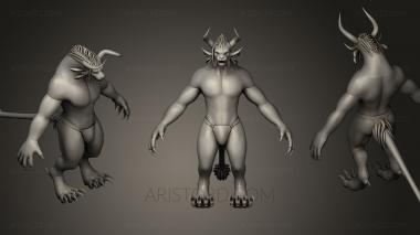 Figurines heroes, monsters and demons (STKM_0392) 3D model for CNC machine